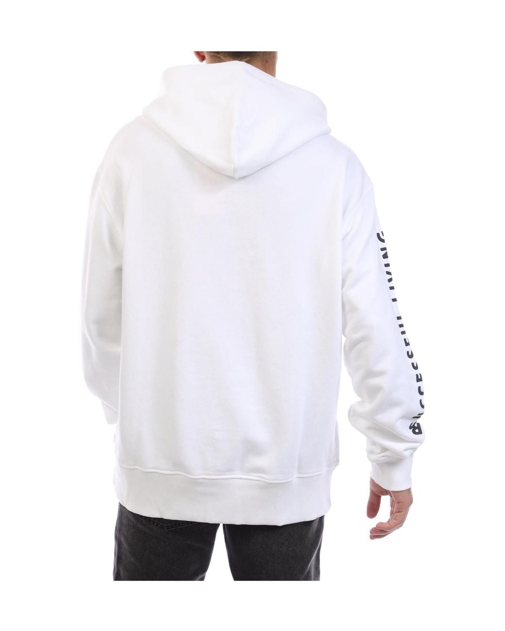 DIESEL White Macs Flpa Crew Sweatshirt for men