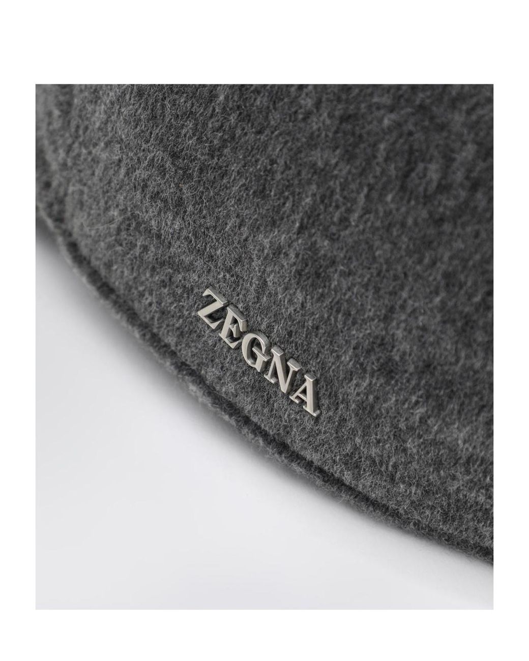 Zegna Gray Oasi Curved Peak Cap for men