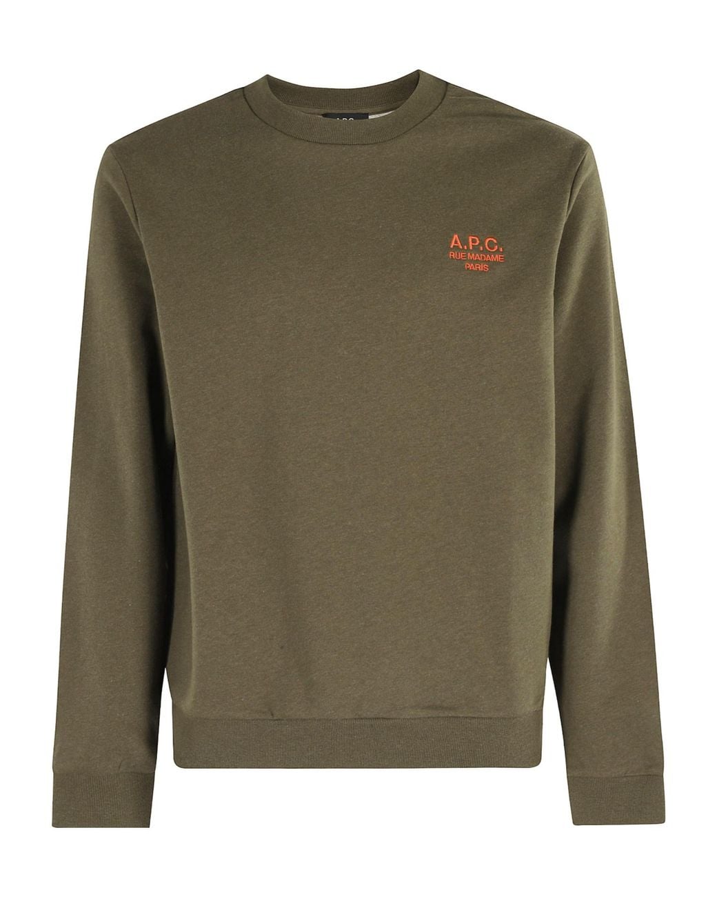 A.P.C. Green Logo-Print Sweatshirt