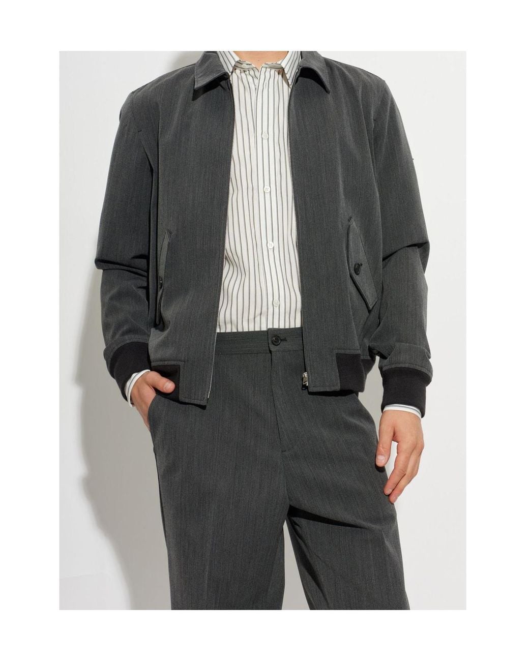 A.P.C. Gray Gaspard Zip-Up Jacket for men