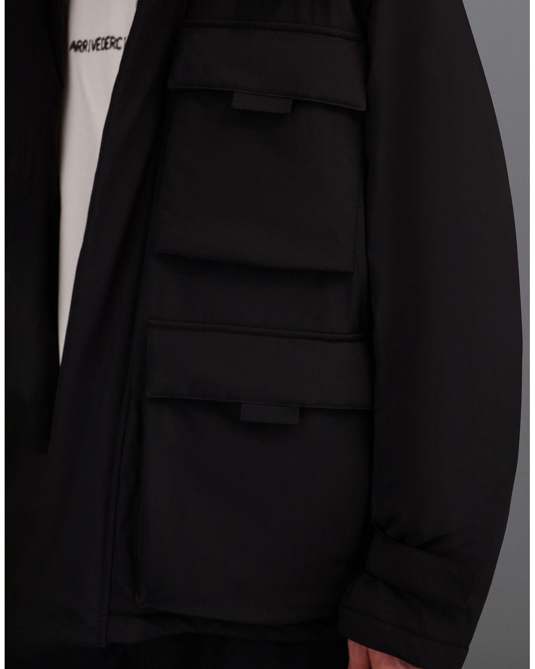 Herno Black Laminar Hooded Padded Down Jacket for men