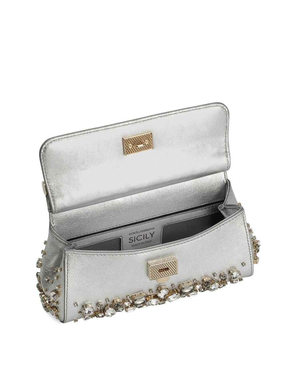 Dolce & Gabbana Metallic Small Sicily Tote Bag