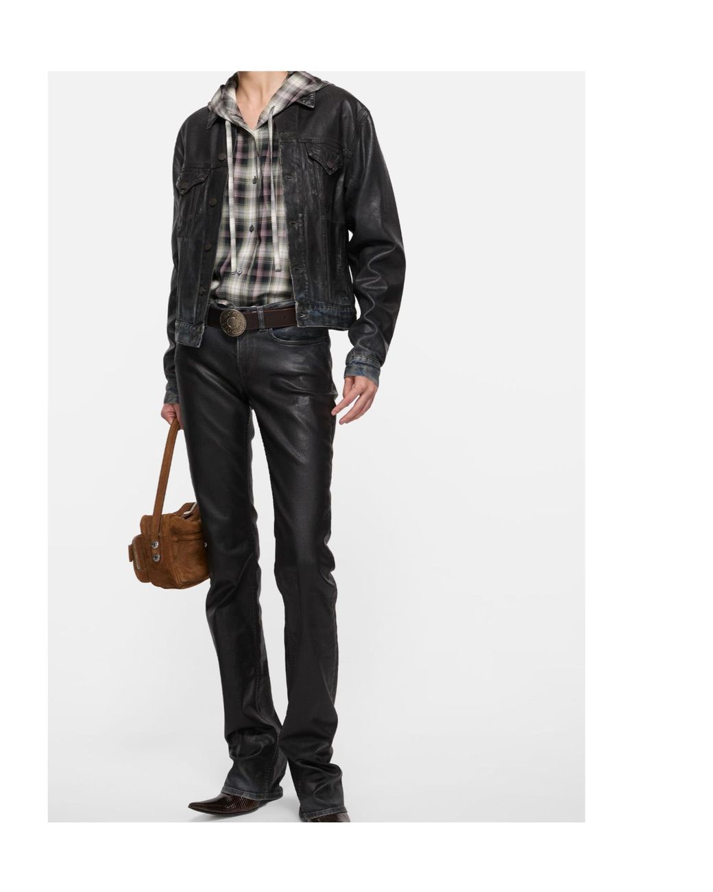 Acne Gray Coated Denim Jacket