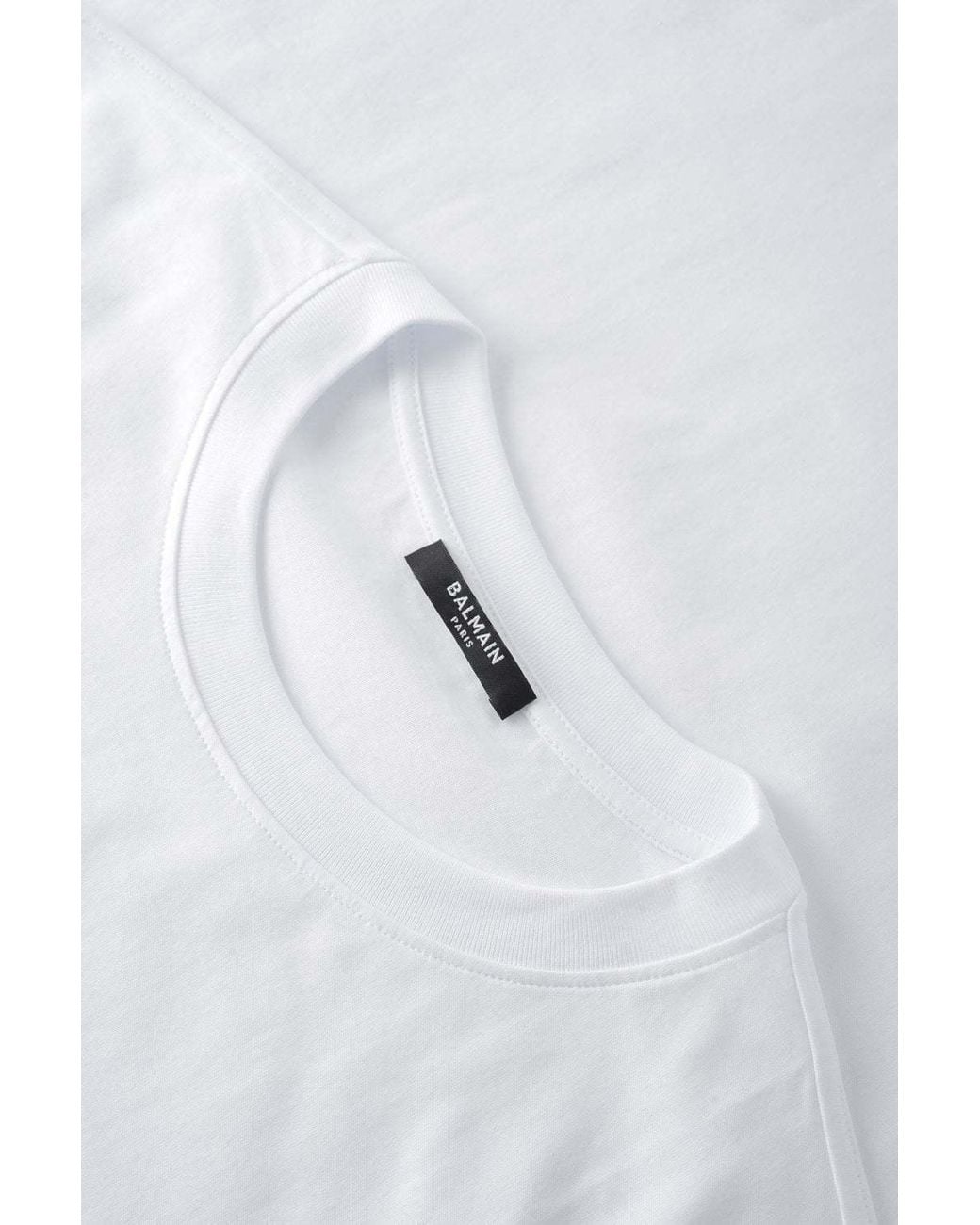 Balmain White Wings Printed Crewneck T-Shirt for men