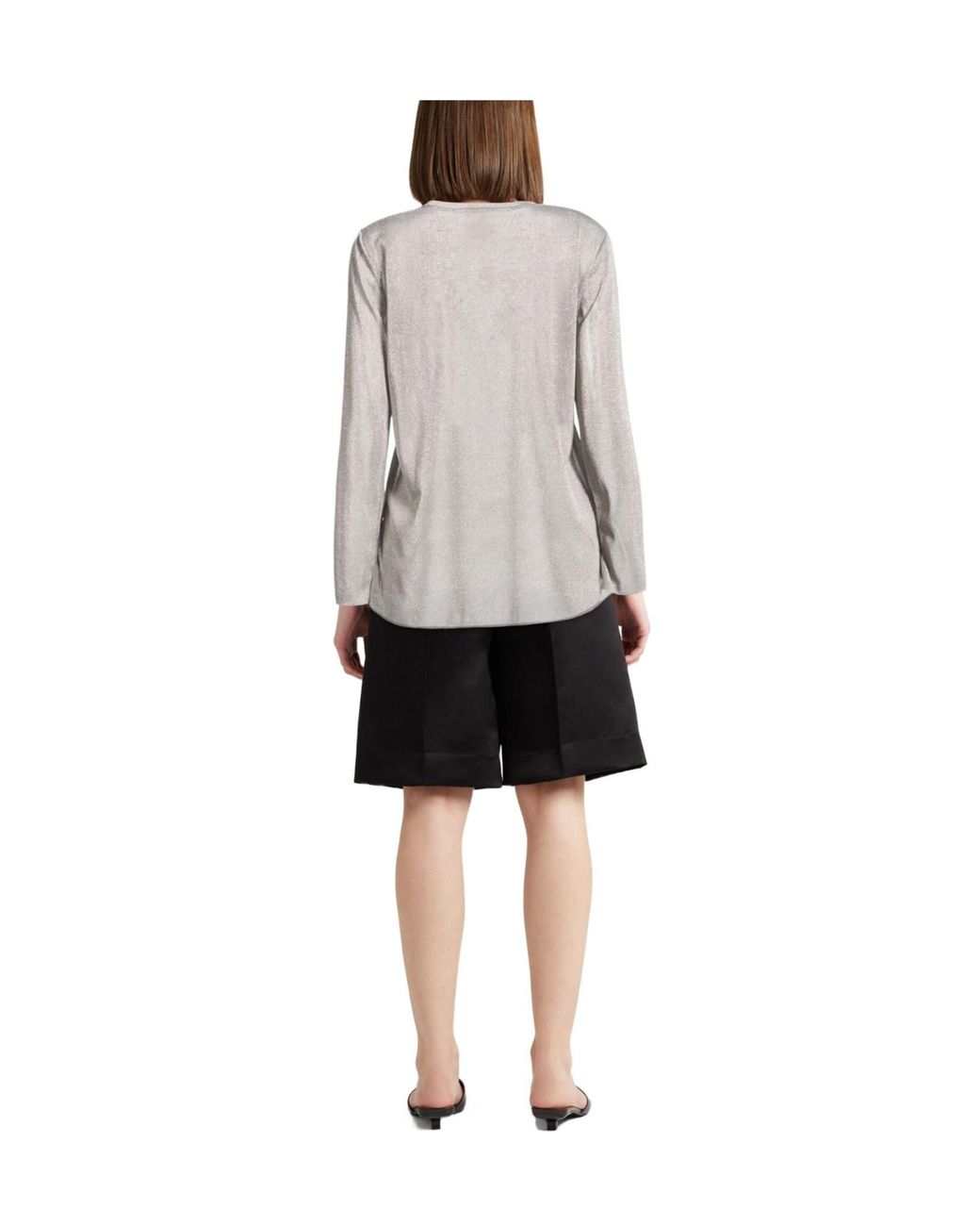 Max Mara Gray Solid Color Tops