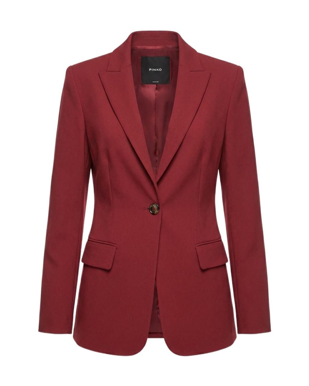 Pinko Red New Signum Single-Breasted Blazer