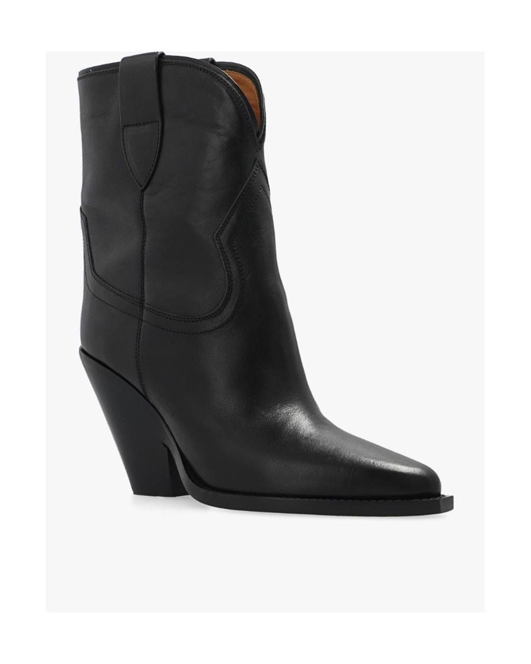 Isabel Marant Black Almond Toe Slip-On Boots