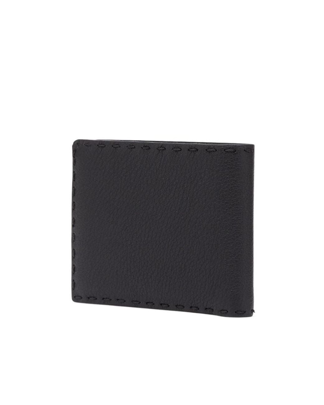 Fendi Black Selleria Bi-Fold Wallet for men