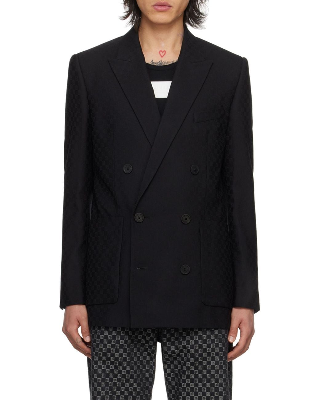 Balmain Blue Double Breasted Tailored Jacket for men