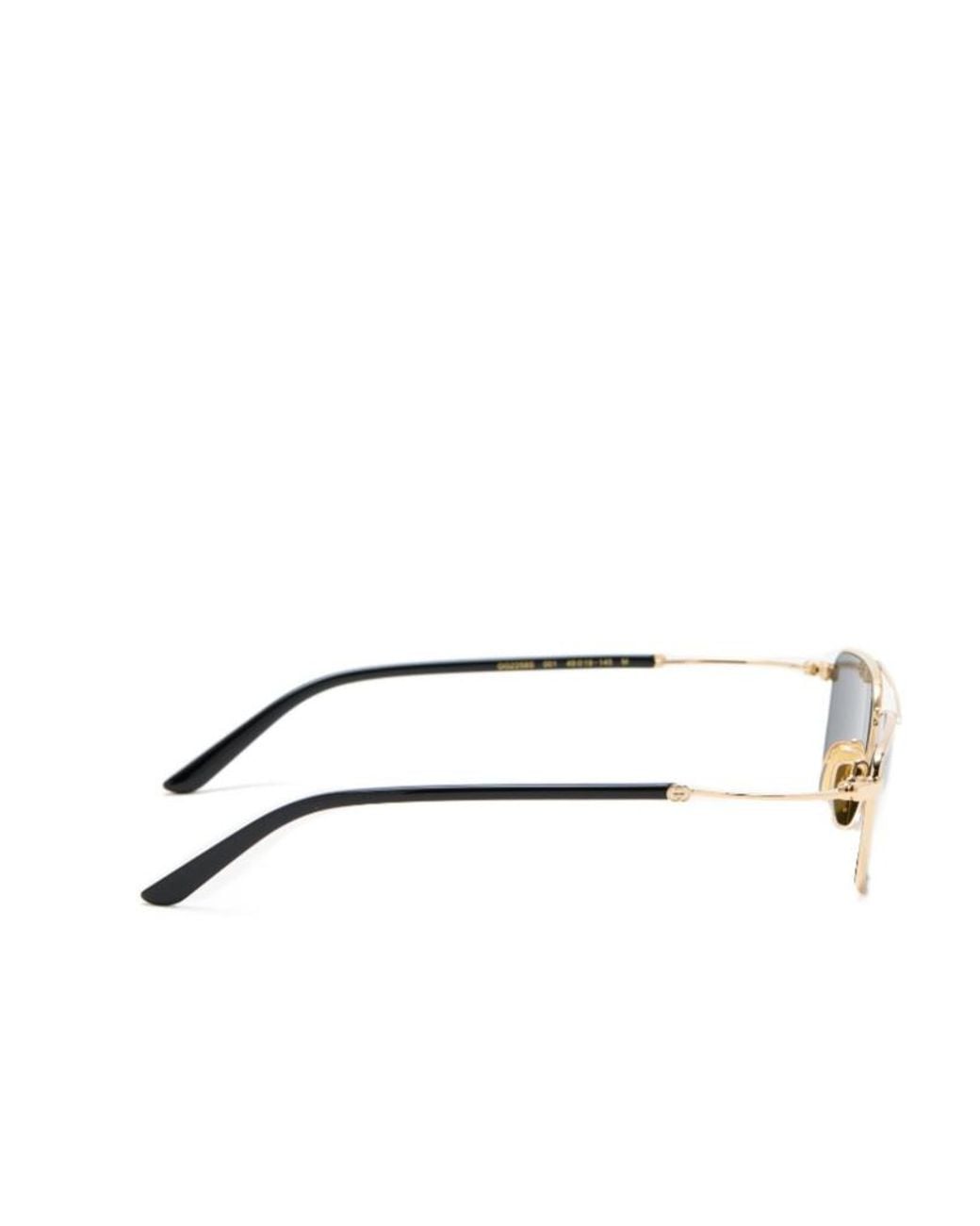 Gucci White Rectangle-Frame Sunglasses for men