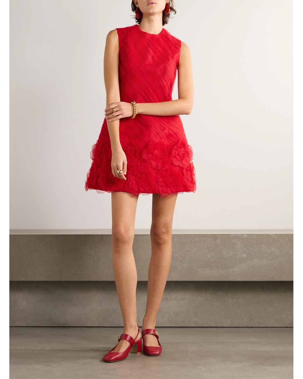 Valentino Red Sleeveless Dress