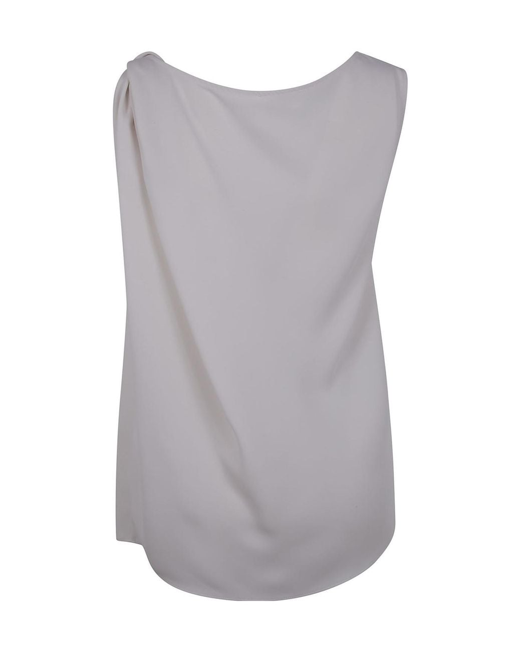 P.A.R.O.S.H. Gray Pleated Detail Tank Top