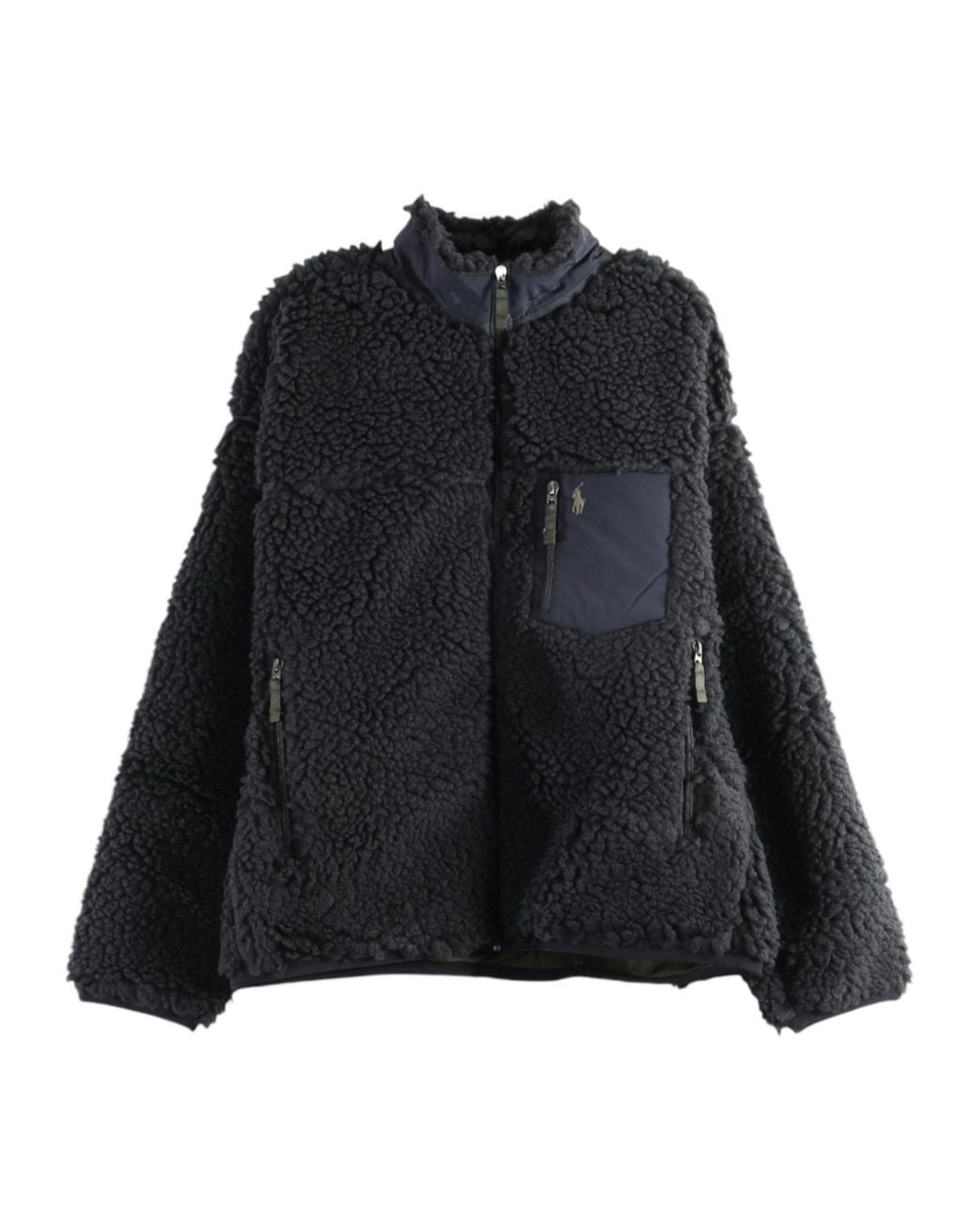 Polo Ralph Lauren Black Fleece Zip-Up Jacket for men
