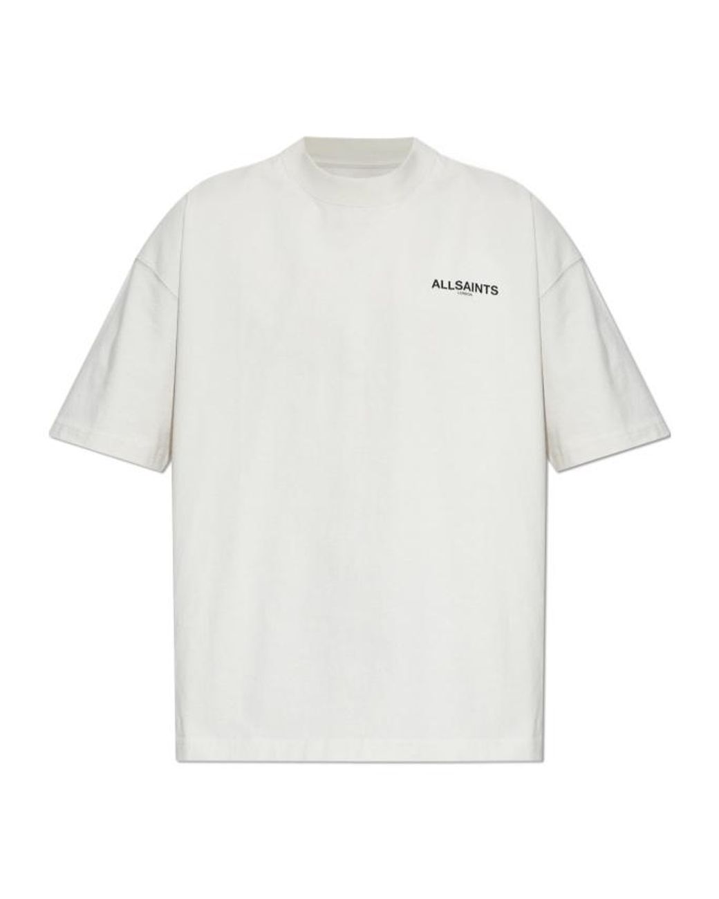 AllSaints White Hallis Graphic T-Shirt for men