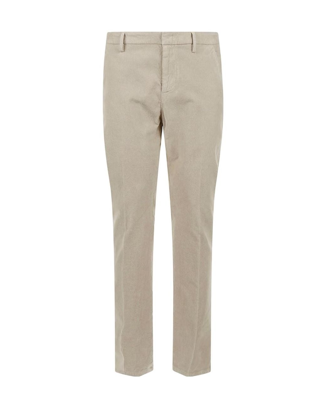 Dondup Gray Slim Corduroy Pants for men