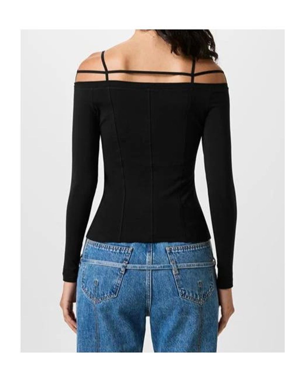 Jacquemus Black Off-Shoulder Tops