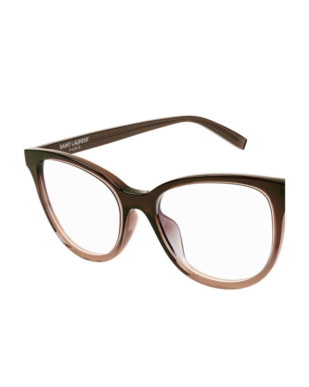 Saint Laurent White Eyewear Cat-Eye Frame Glasses