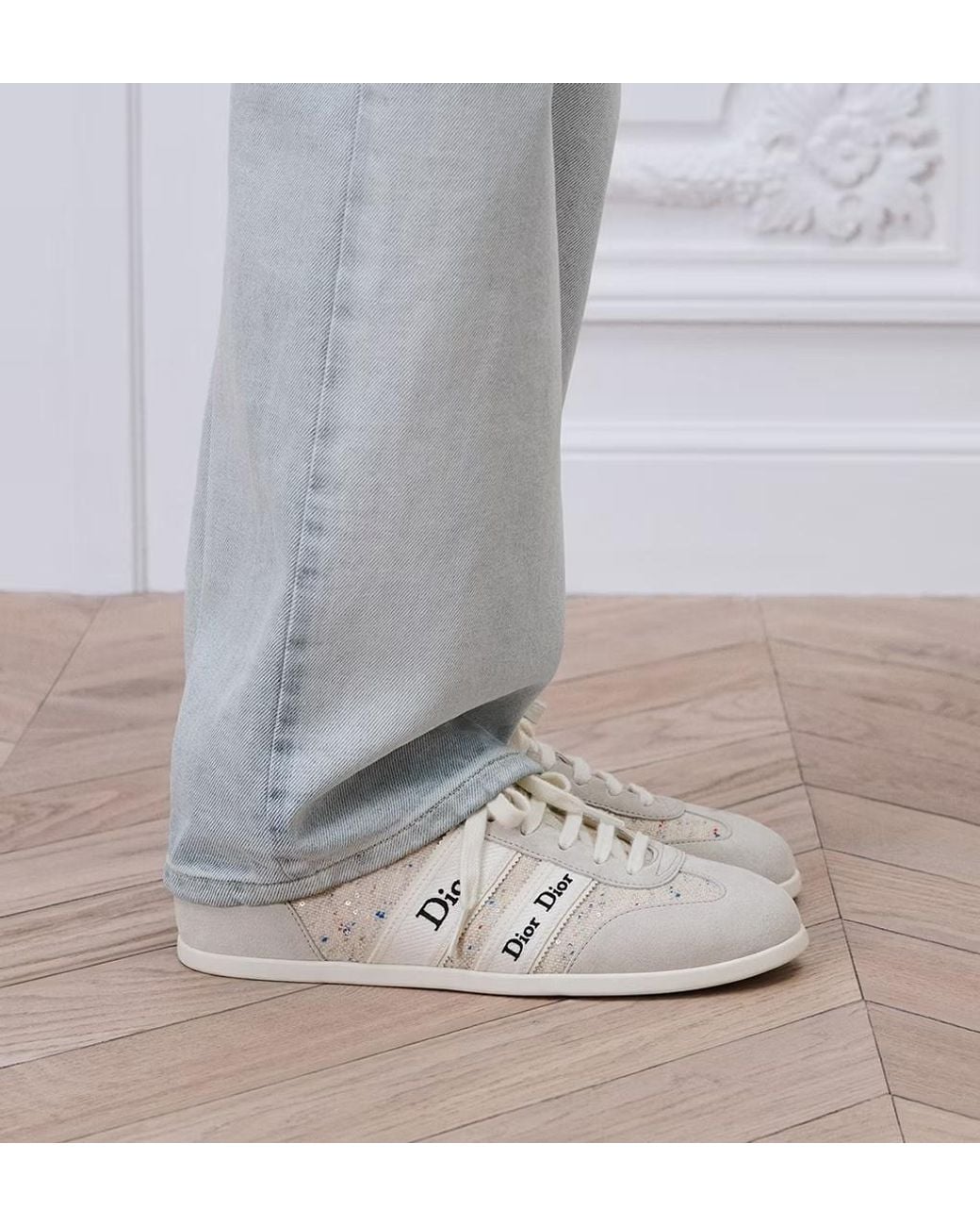 Dior White Ribbon Sneaker