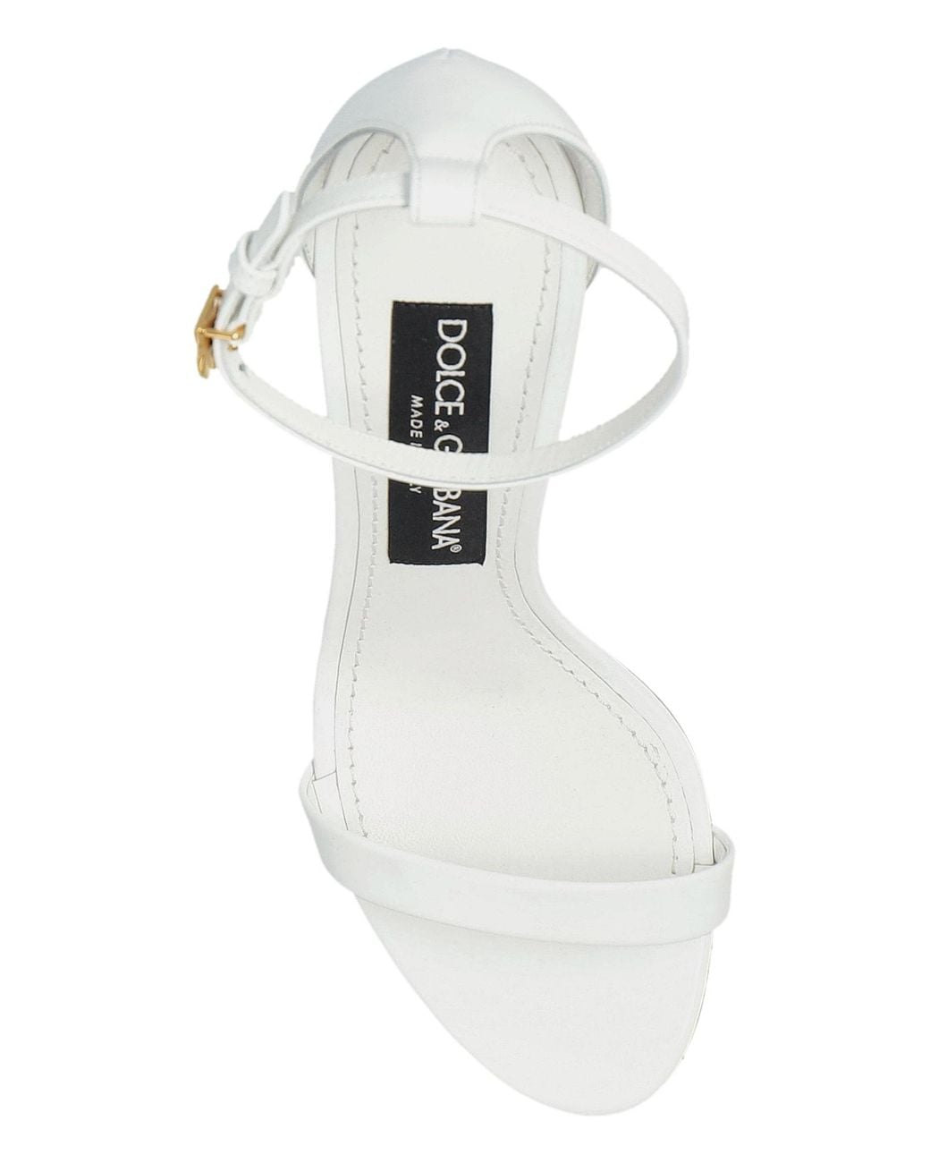 Dolce & Gabbana White Open-Toe High-Heeled Sandals