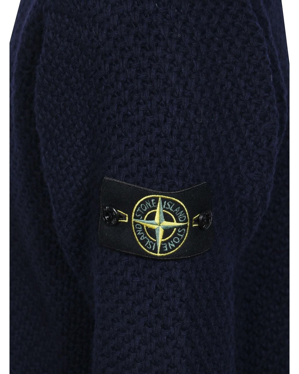 Stone Island Blue Long-Sleeved Cardigan for men