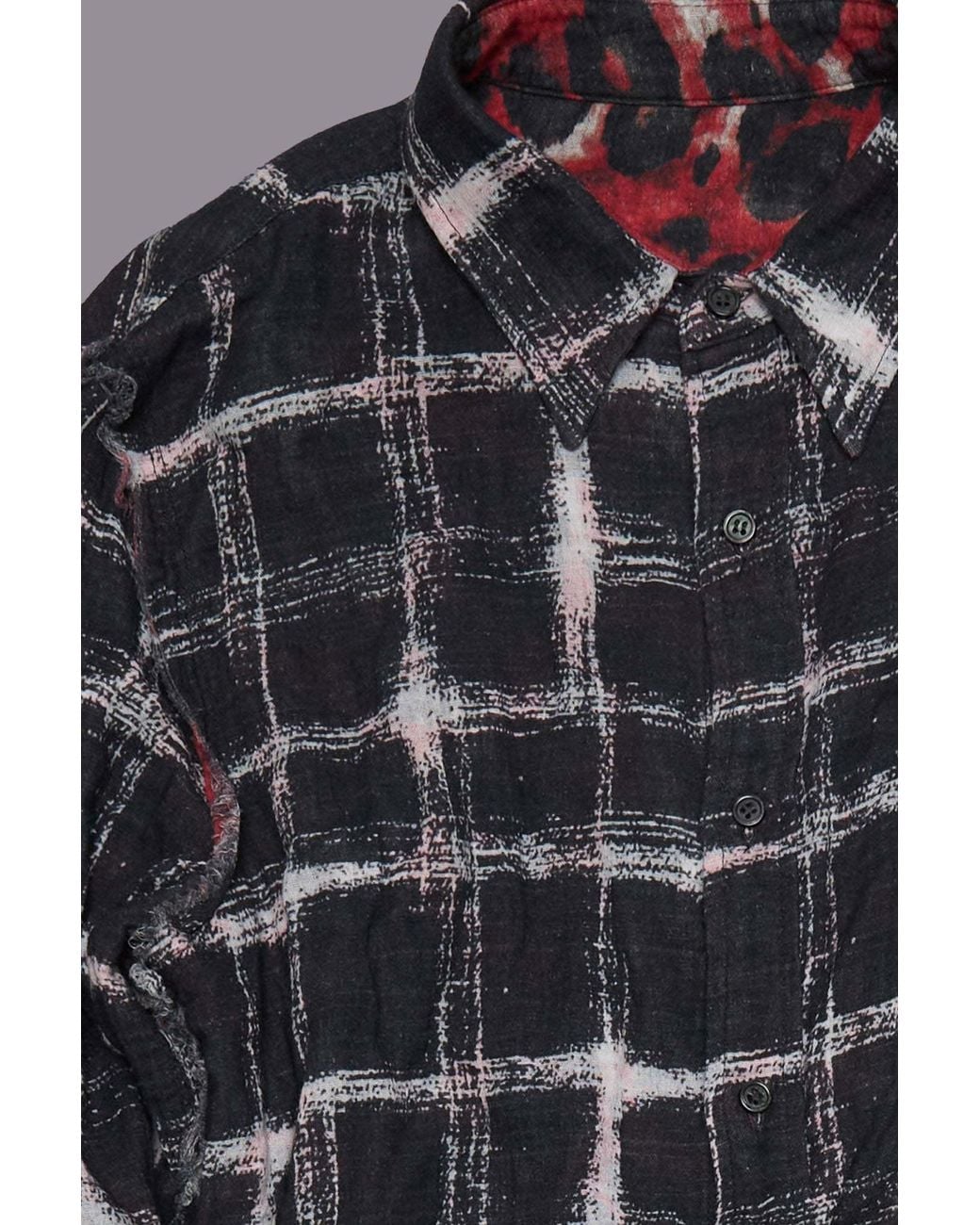 R13 Red Plaid Long-Sleeved Shirt
