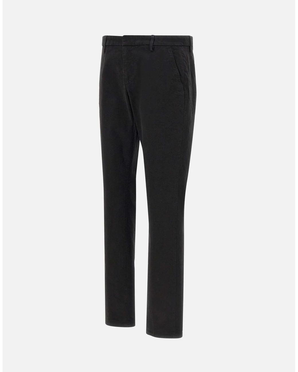 Dondup Black Gaubert Slim Fit Pants for men