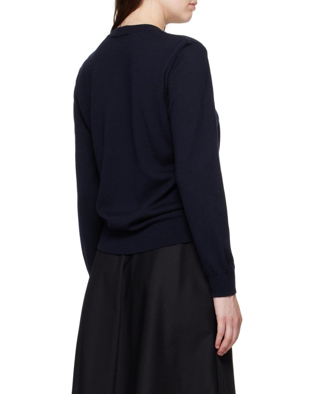 A.P.C. Blue Logo Embroidered Knitted Jumper