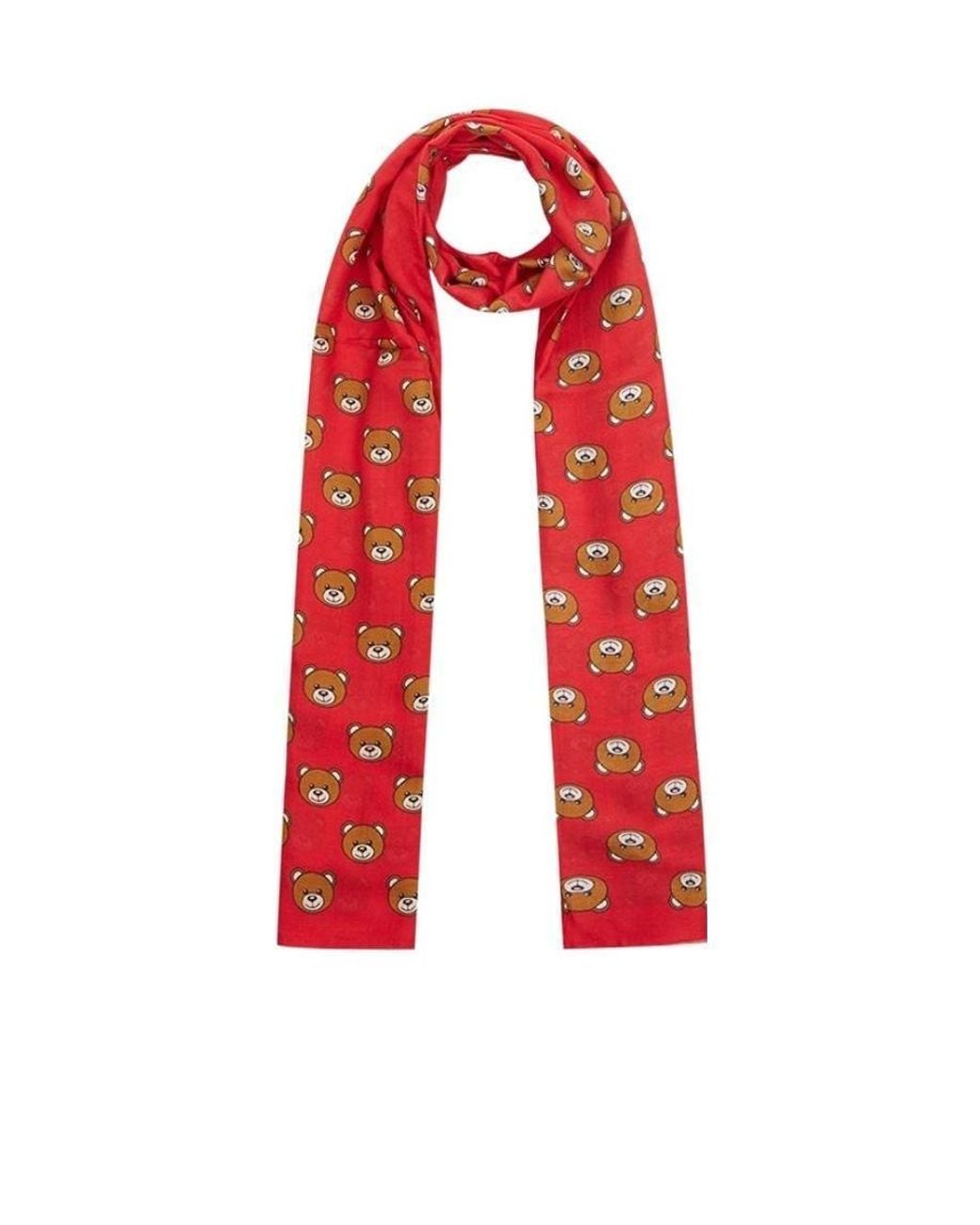 Moschino Red Logo Details Scarf for men