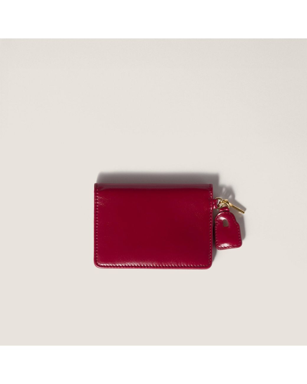 Miu Miu Red Leather Card Holder