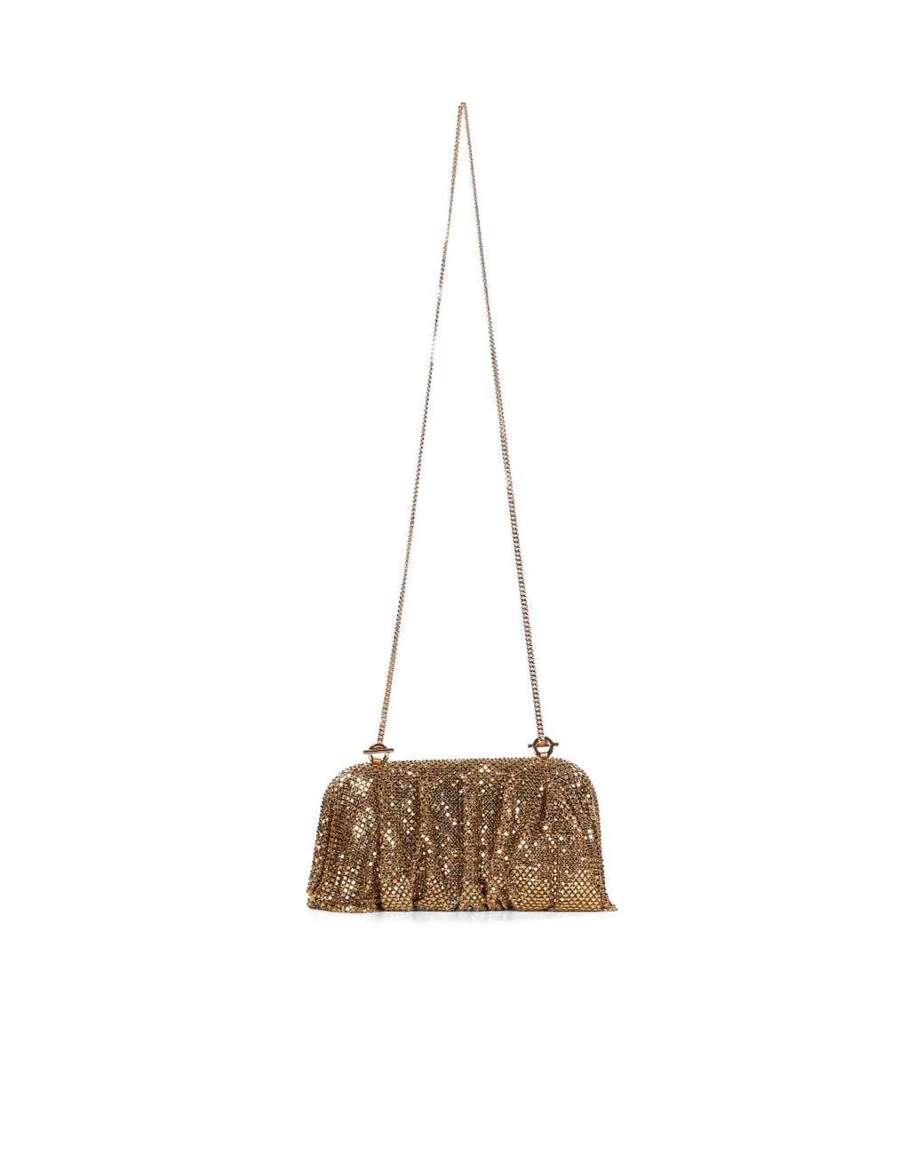 Benedetta Bruzziches Brown Crystal-Embellished Ruched Tote Bag
