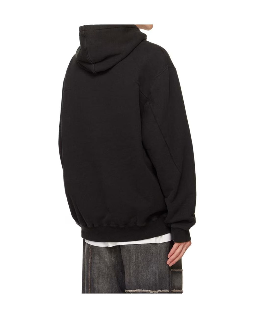 Doublet Black Before After Idol Hooded Hoodie for men