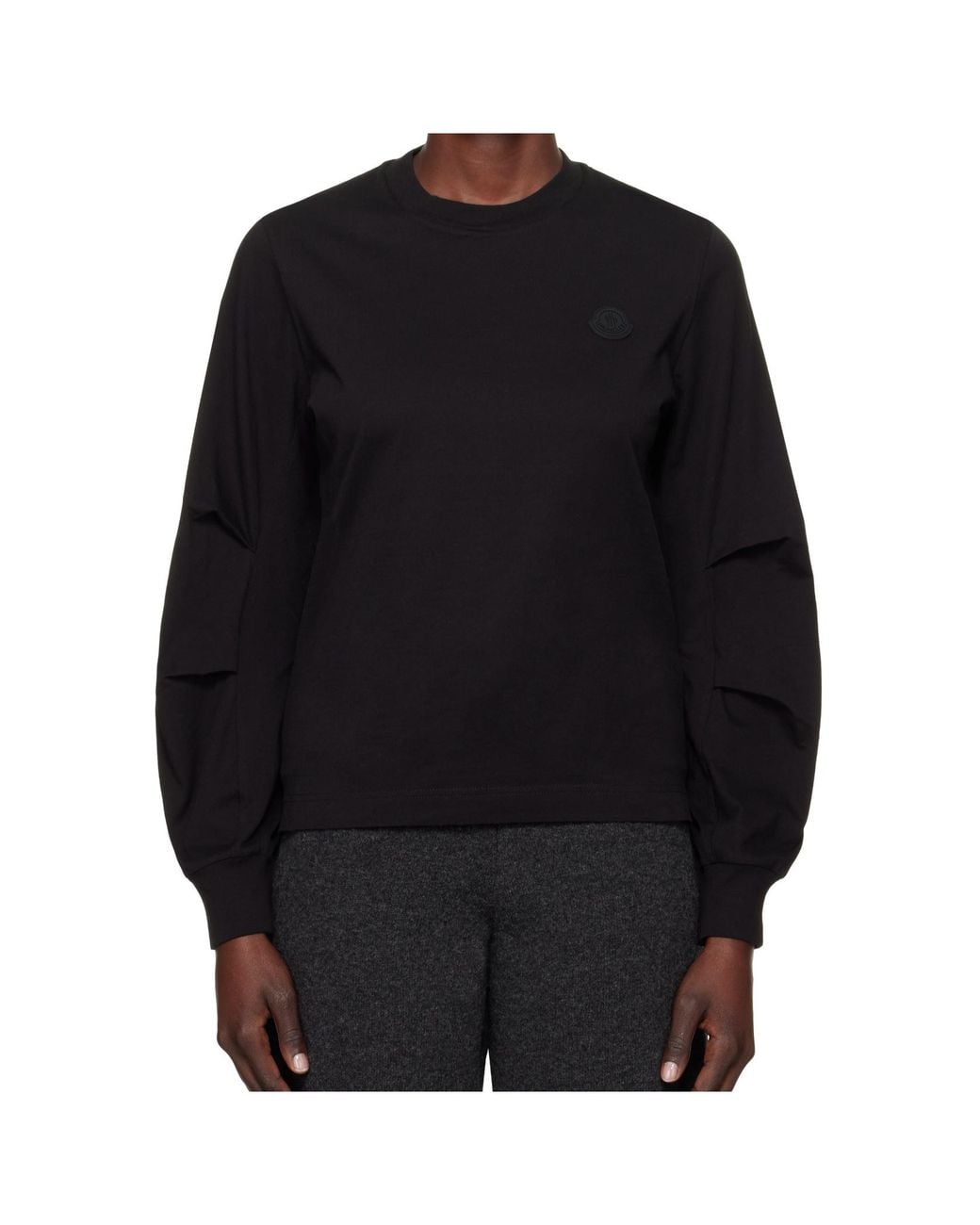 Moncler Black Long-Sleeved T-Shirt