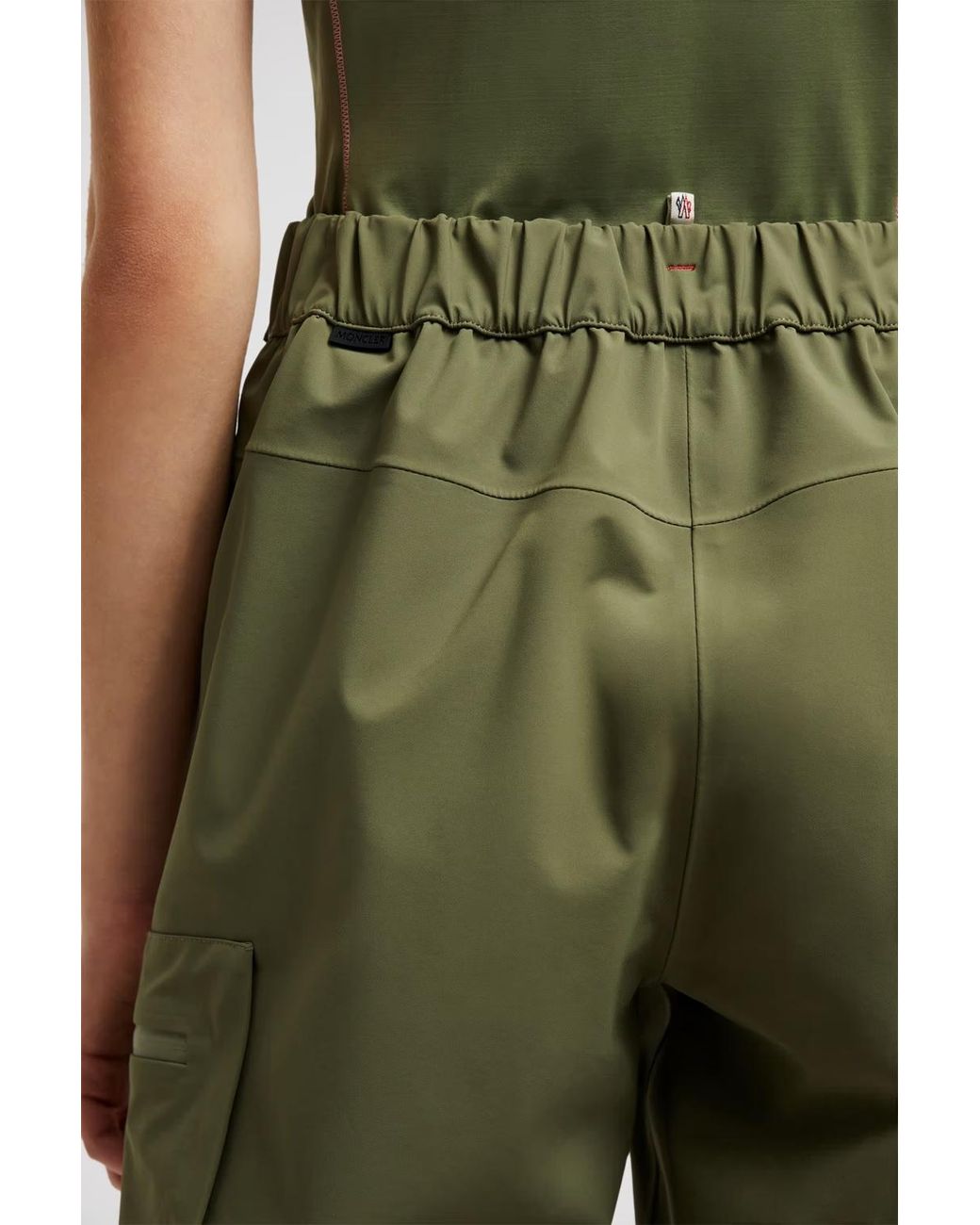 Moncler Green Grenoble Zip Detailed Tapered Pants