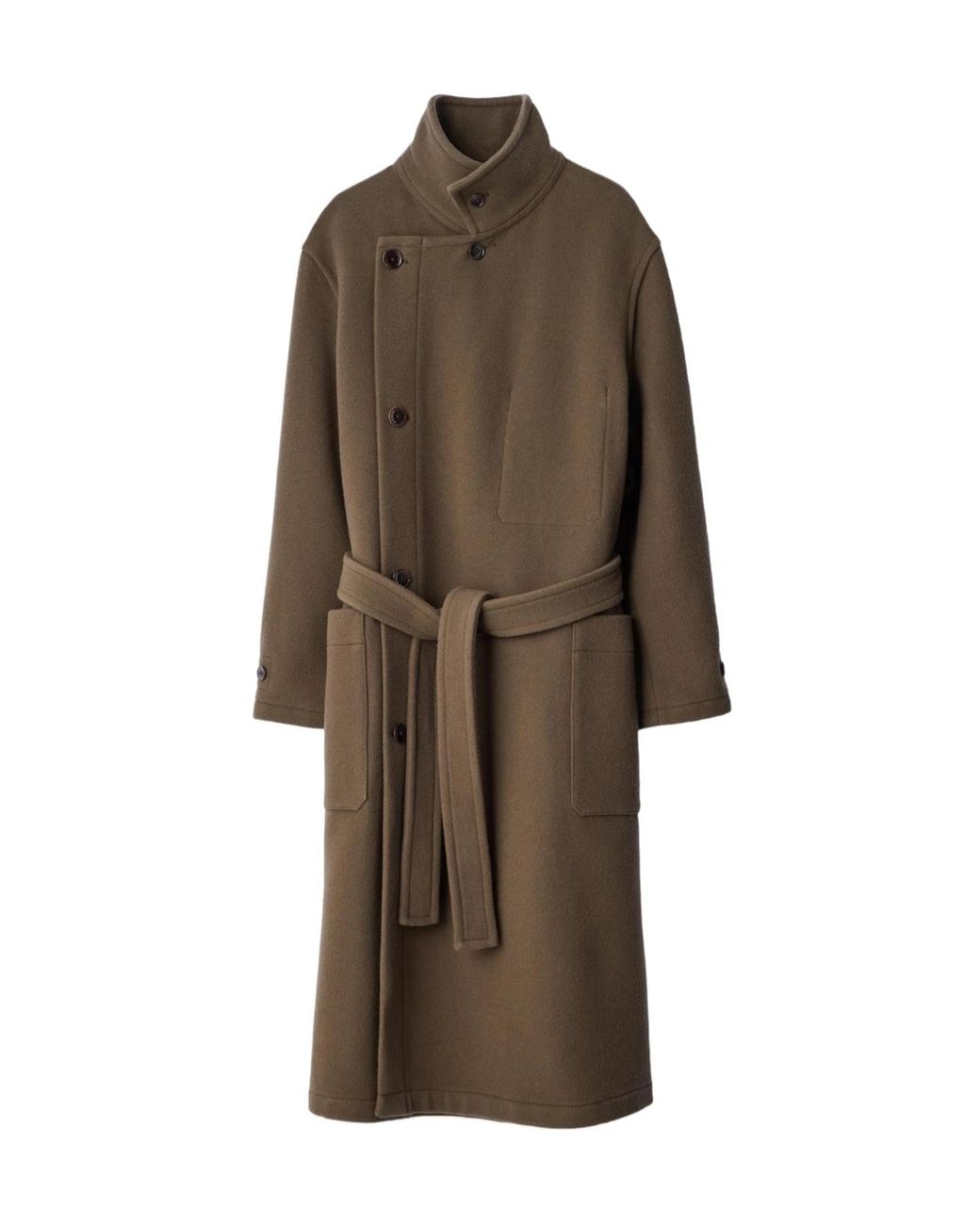 Lemaire Brown Thyme Wrap Coat