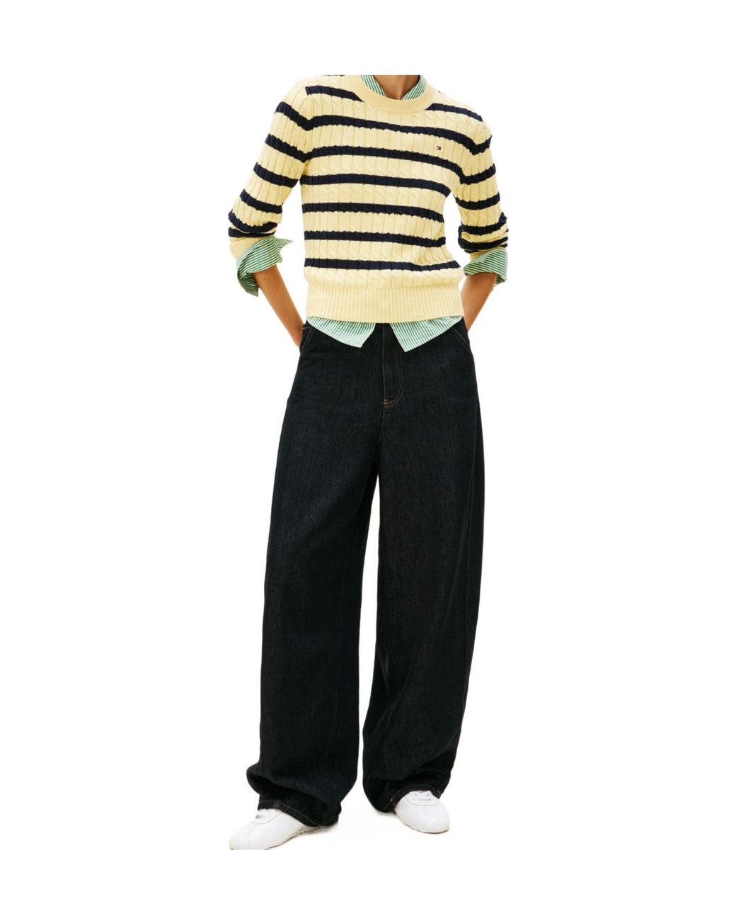 Tommy Hilfiger Natural Pure Cotton Cableknit Sweater