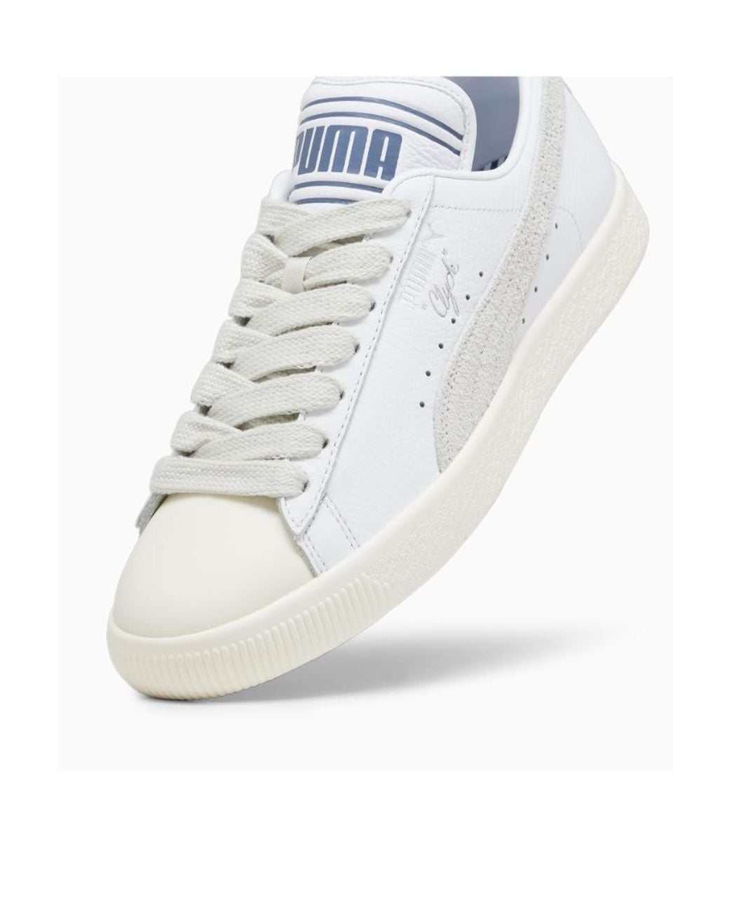 PUMA White X Rhuigi Clyde Q3 Round Toe Sneakers for men