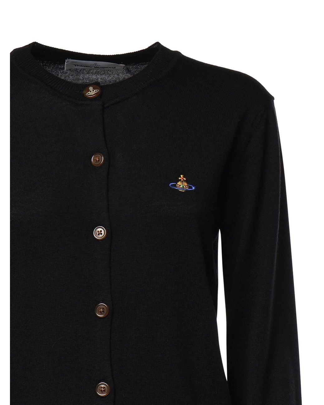 Vivienne Westwood Black Orb Button-Up Cardigan