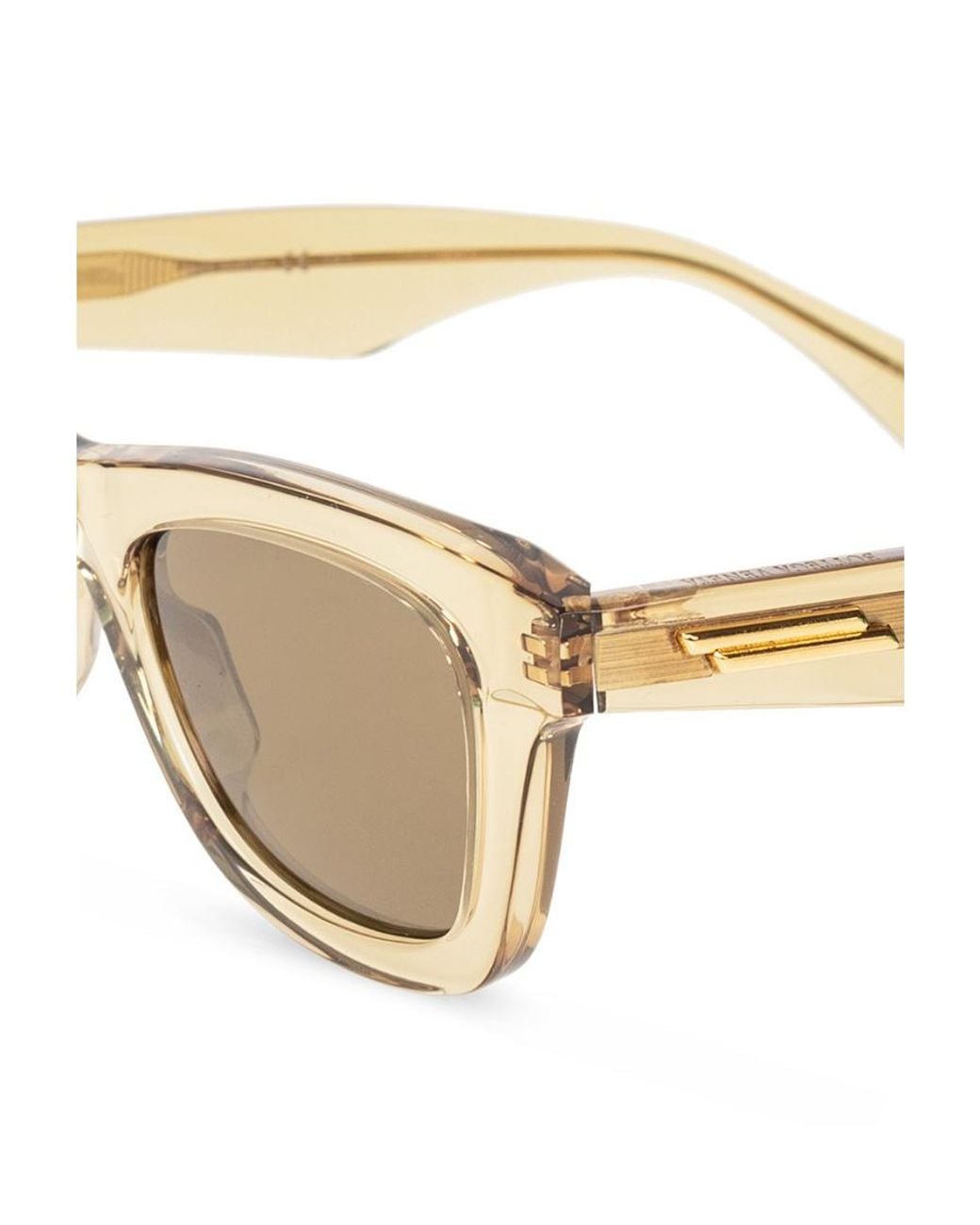 Bottega Veneta Metallic Eyewear Square Frame Sunglasses