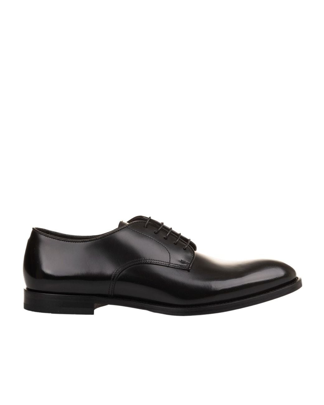 Doucal's Black Almond Toe Derby Shoes for men