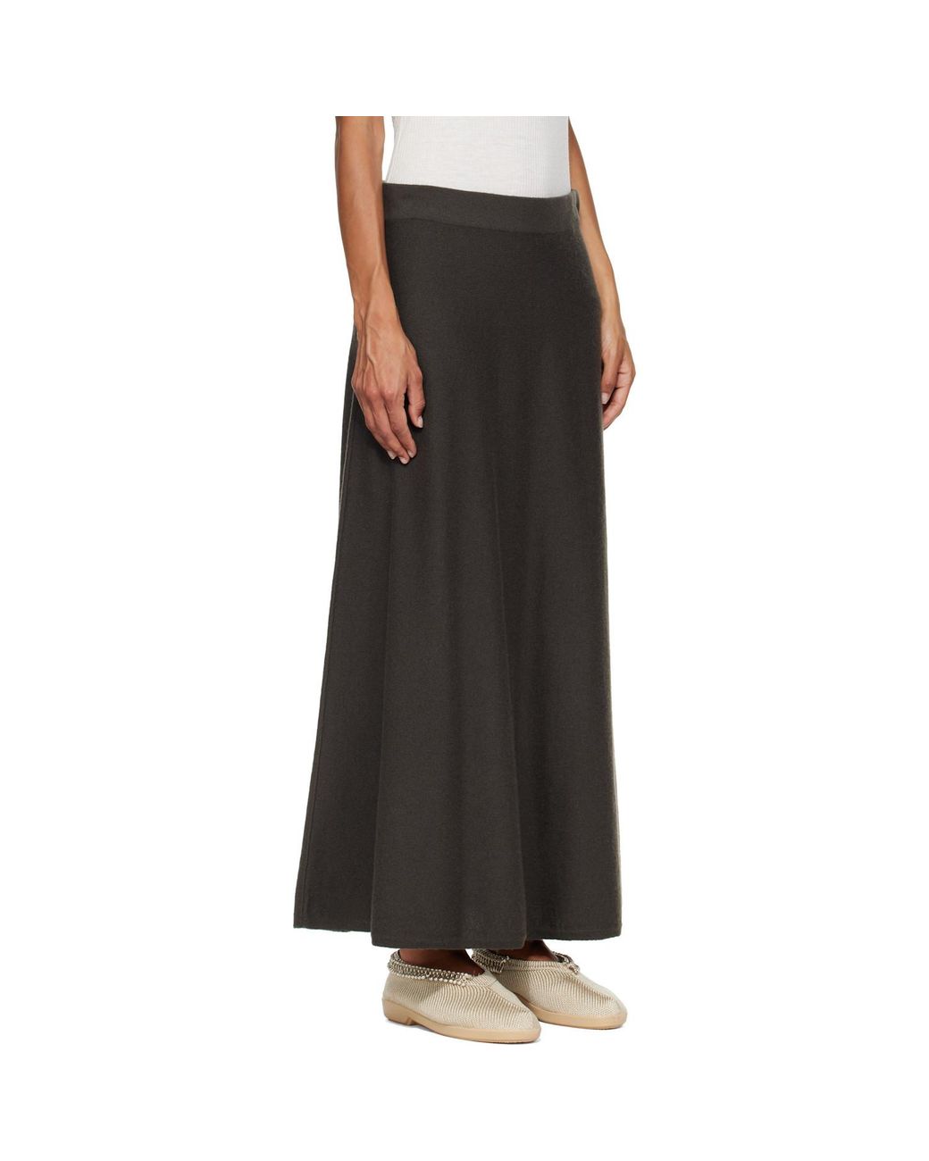 Lisa Yang Black Elastic Waist Skirt