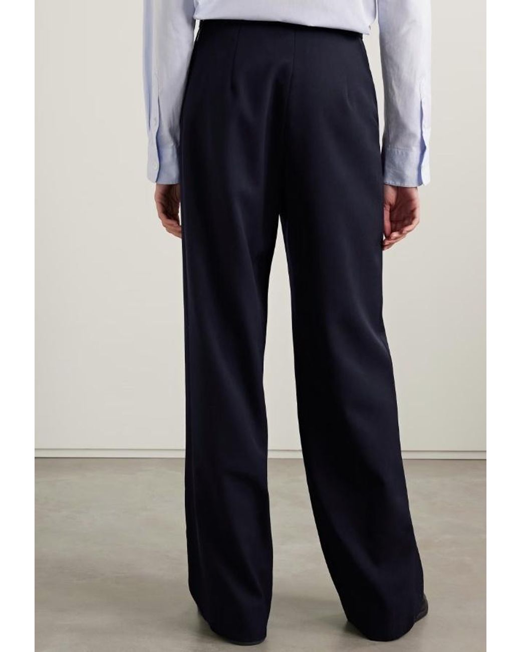The Row Blue Wide-Leg Casual Pants