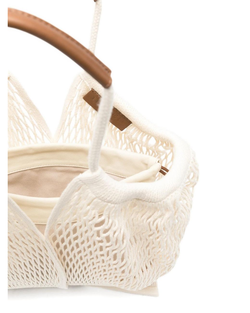 Hereu Natural Knotted Mesh Tote Bag