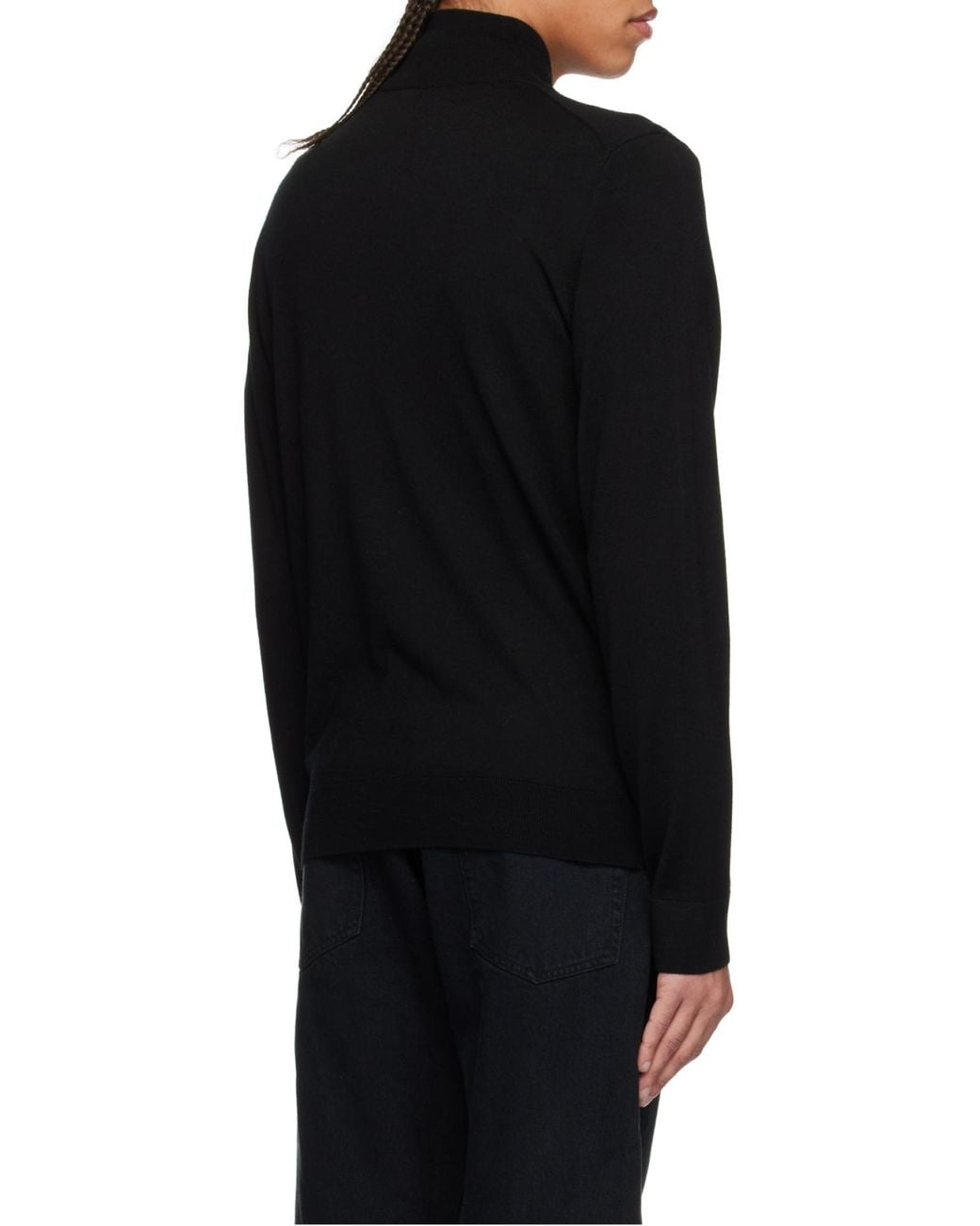 Paul Smith Black Signature Stripe Zip Cardigan for men