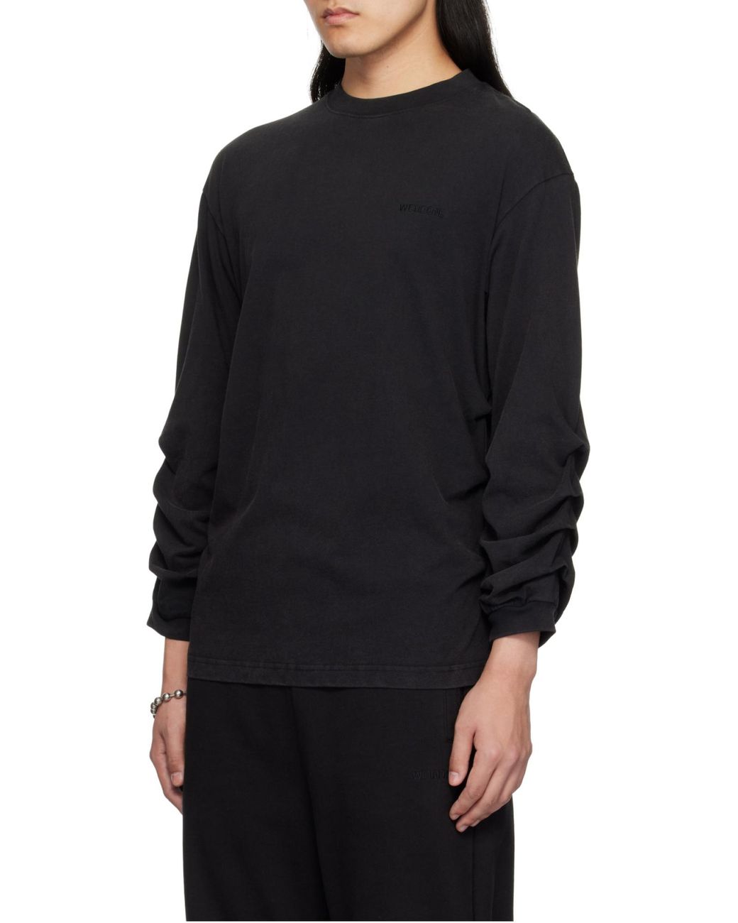 we11done Black Jersey Sweatshirt