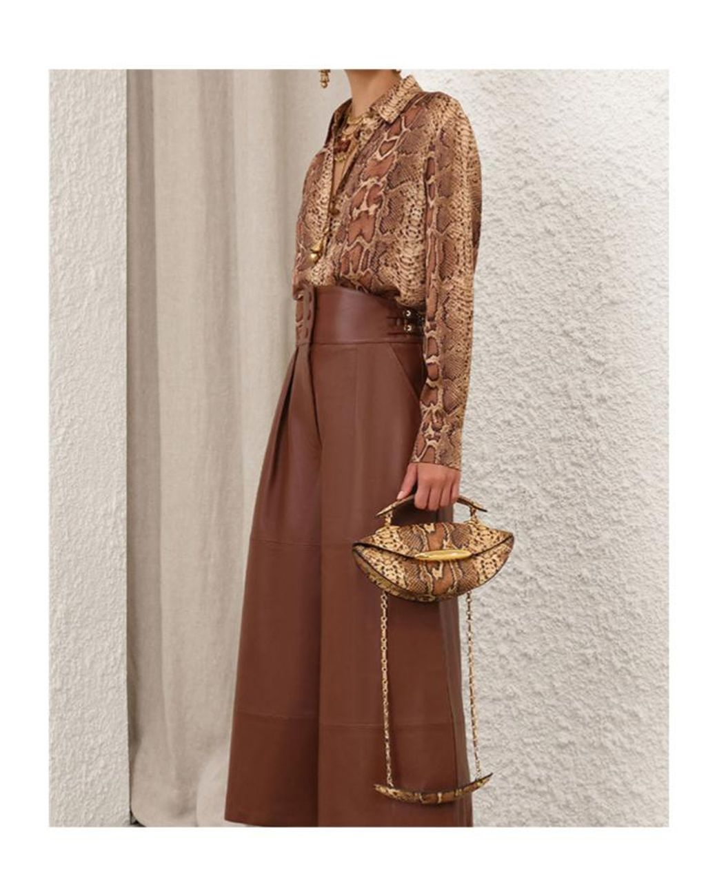 Zimmermann Brown Hypnotic Printed Shirt
