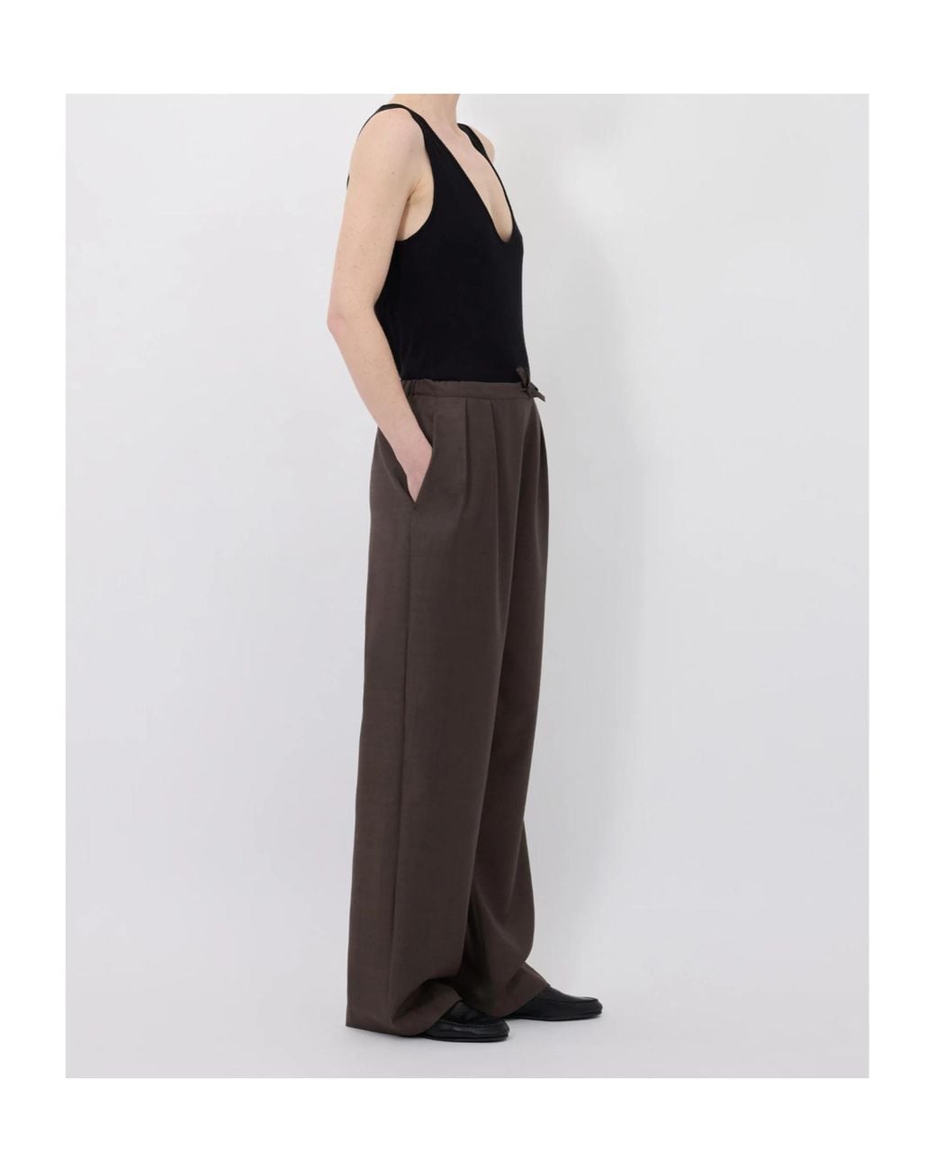 Loulou de Saison Brown Cove Lds Elastic Waisted Trousers