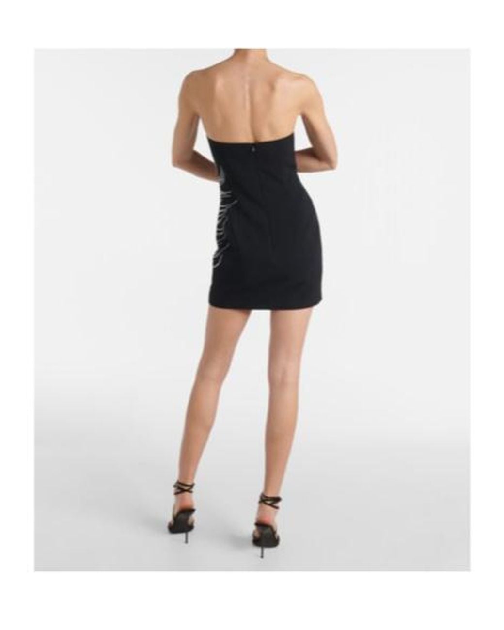 David Koma Black Crystal-Embellished Cady Minidress
