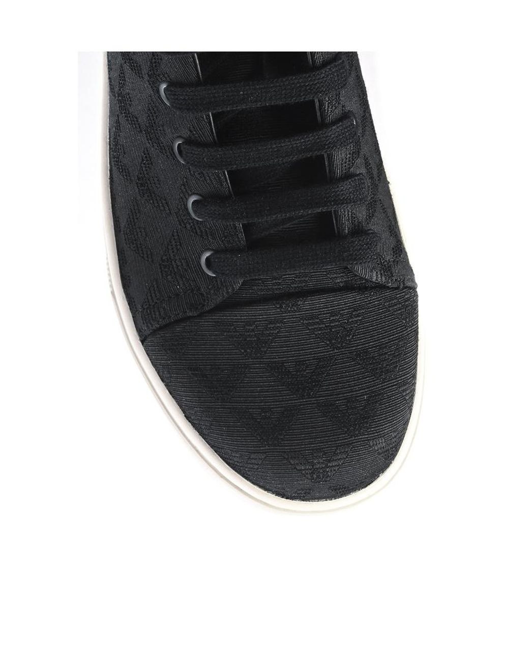 Emporio Armani Black Logo Lace-Up Sneakers for men