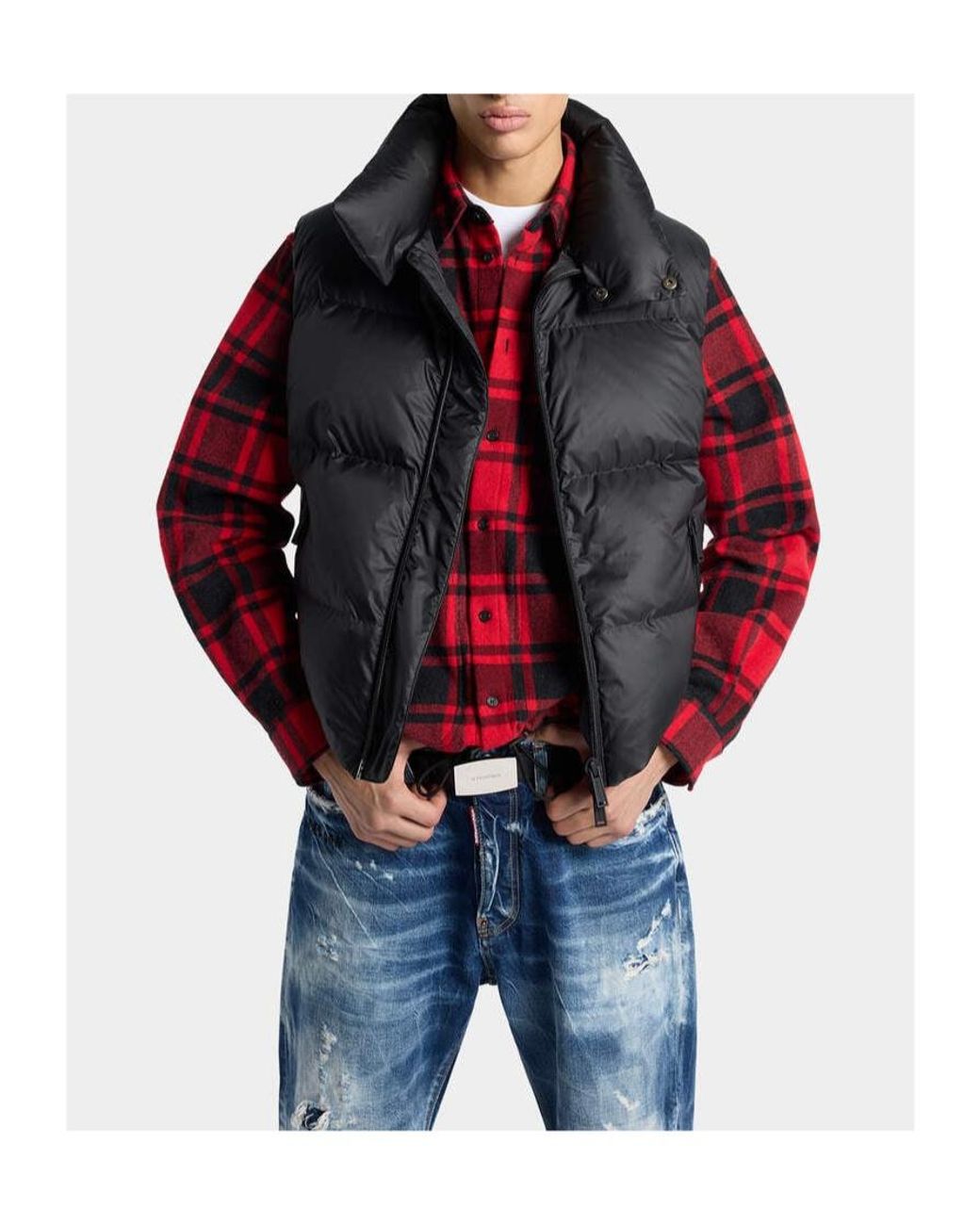 DSquared² Black D2 Upside Down Vest for men