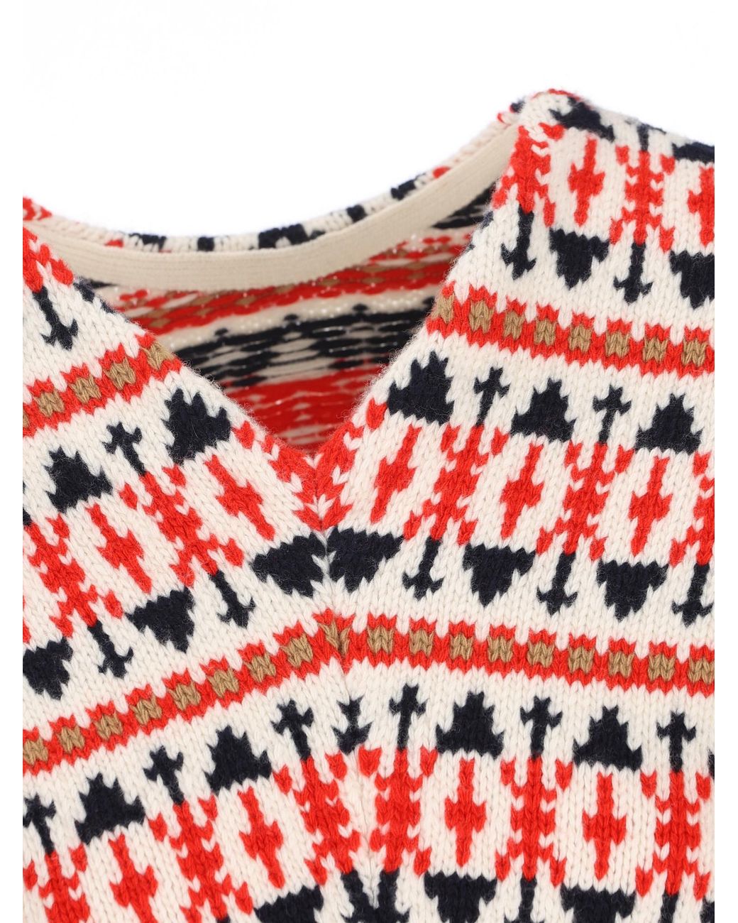 Céline Red Cropped Sweater